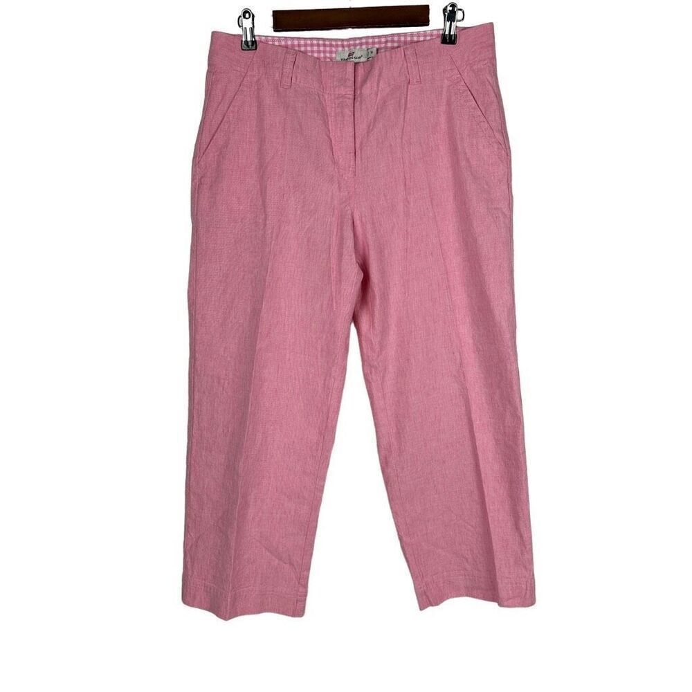 Vineyard Vines Women's Catamaran Linen Blend Pink Pants size 10